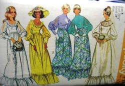 5569 BRIDES/MAID MIDRIFF RUFFLE MUTTON SLV DRESS PATTERN 8, 14